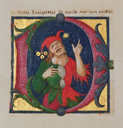 Inhabited Initial D Depicting a Fool by Master M.Z.A.